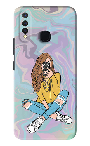 Selfie Girl Vivo Y19 Back Skin Wrap
