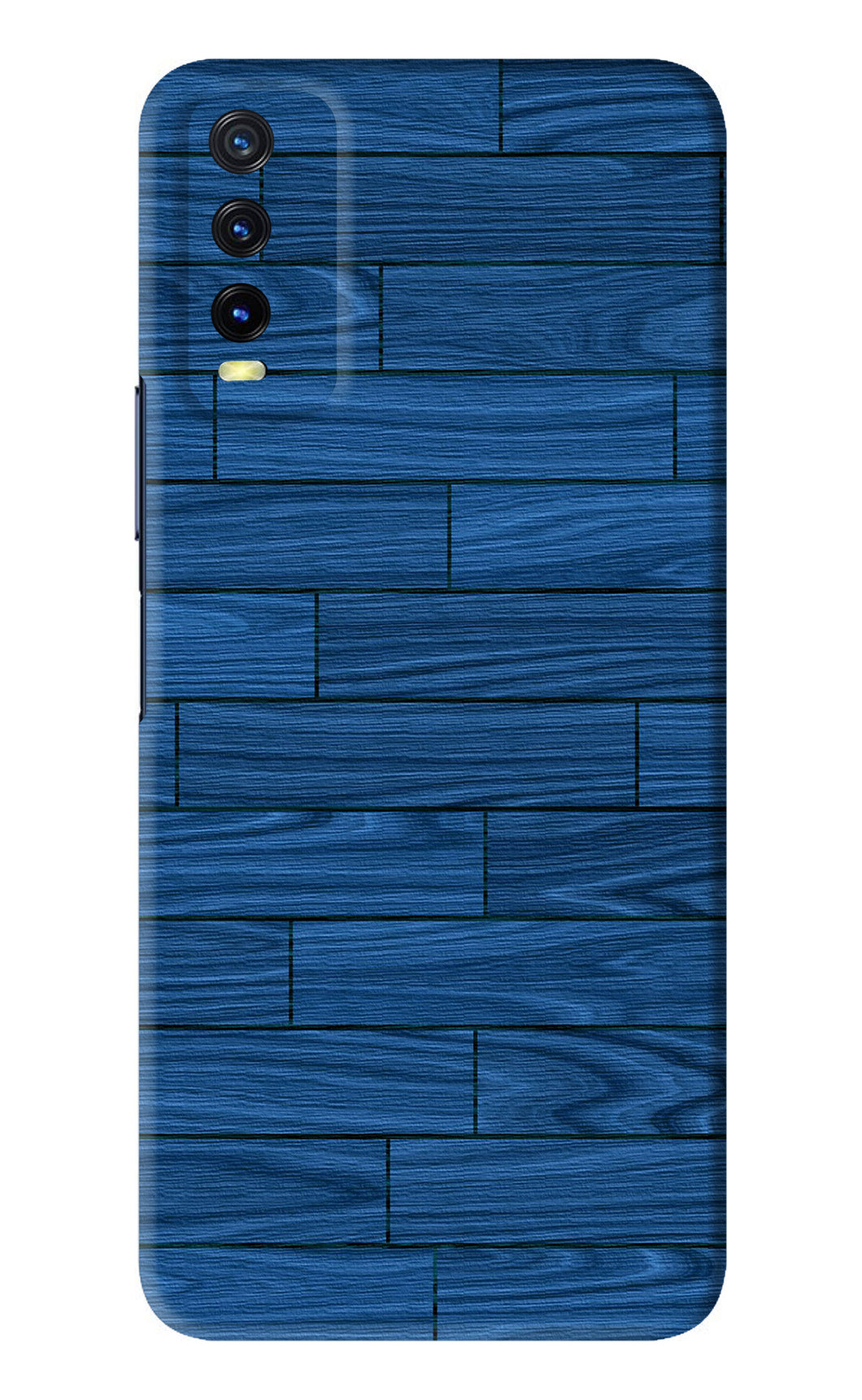 Blue Wooden Texture Vivo Y20 Back Skin Wrap