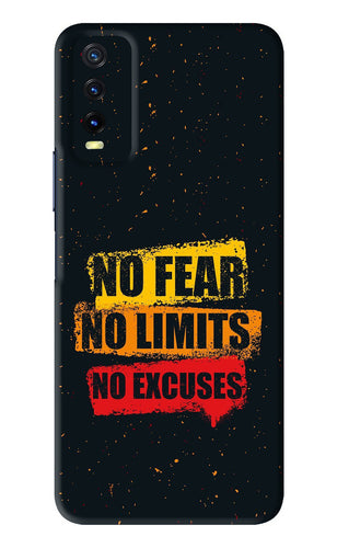No Fear No Limits No Excuses Vivo Y20 Back Skin Wrap