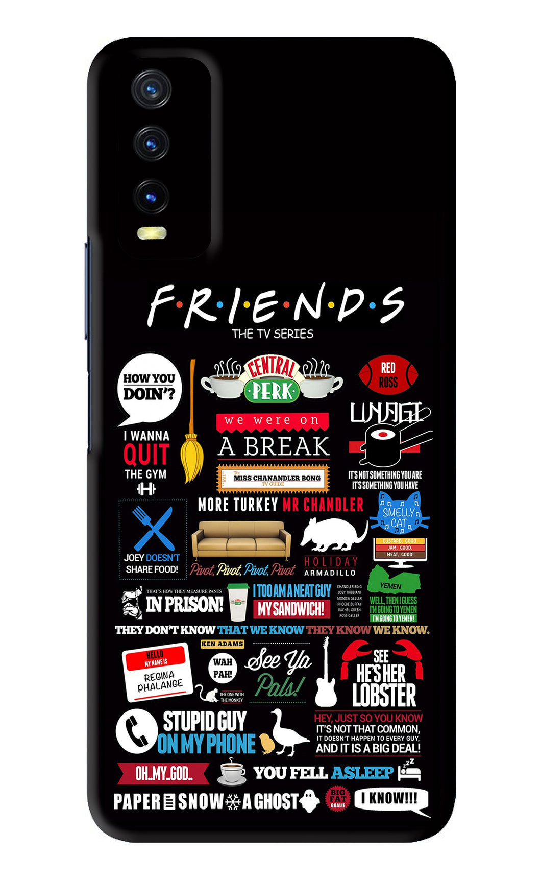 FRIENDS Vivo Y20 Back Skin Wrap