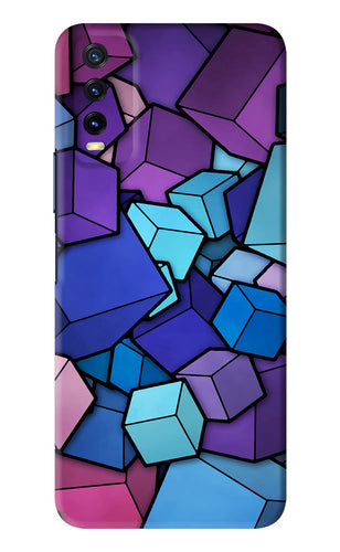 Cubic Abstract Vivo Y20i Back Skin Wrap