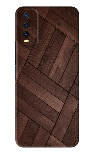 Wooden Texture Design Vivo Y20i Back Skin Wrap