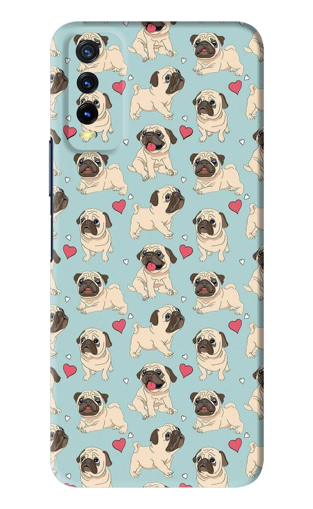 Pug Dog Vivo Y20i Back Skin Wrap