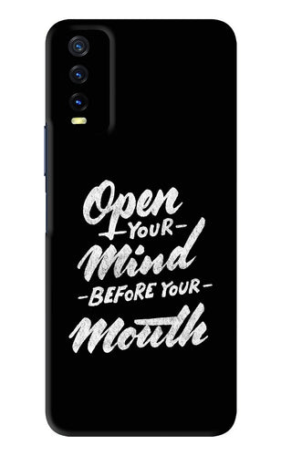 Open Your Mind Before Your Mouth Vivo Y20i Back Skin Wrap