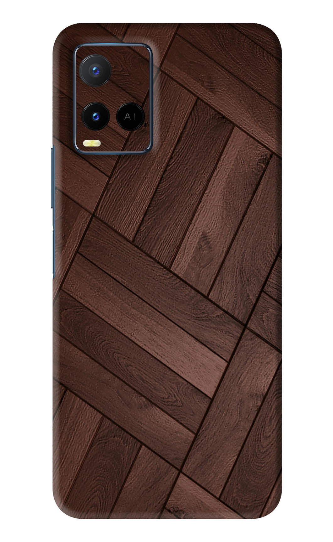 Wooden Texture Design Vivo Y21 Back Skin Wrap