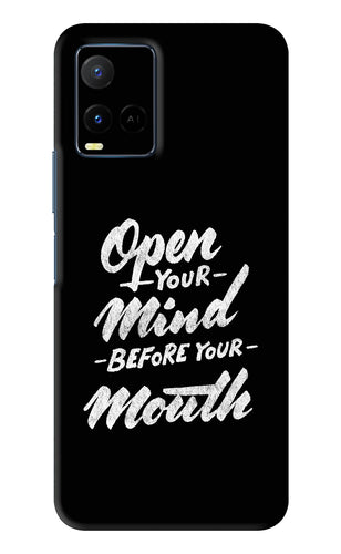 Open Your Mind Before Your Mouth Vivo Y21 Back Skin Wrap