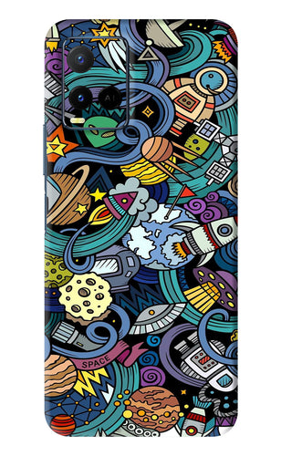 Space Abstract Vivo Y21 2021 Back Skin Wrap