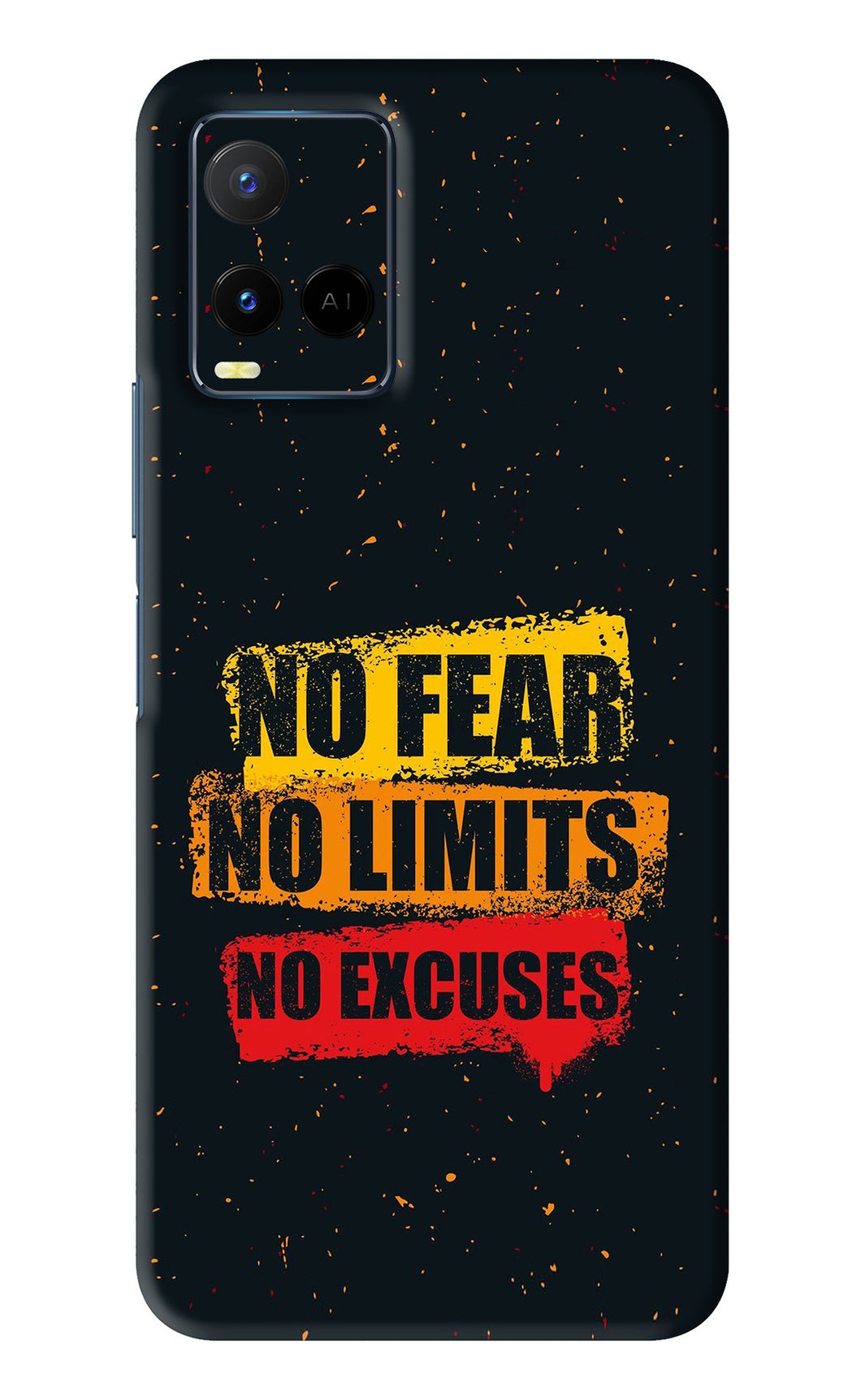 No Fear No Limits No Excuses Vivo Y21 2021 Back Skin Wrap