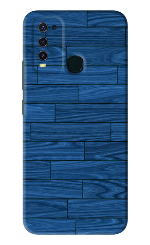 Blue Wooden Texture Vivo Y30 Back Skin Wrap