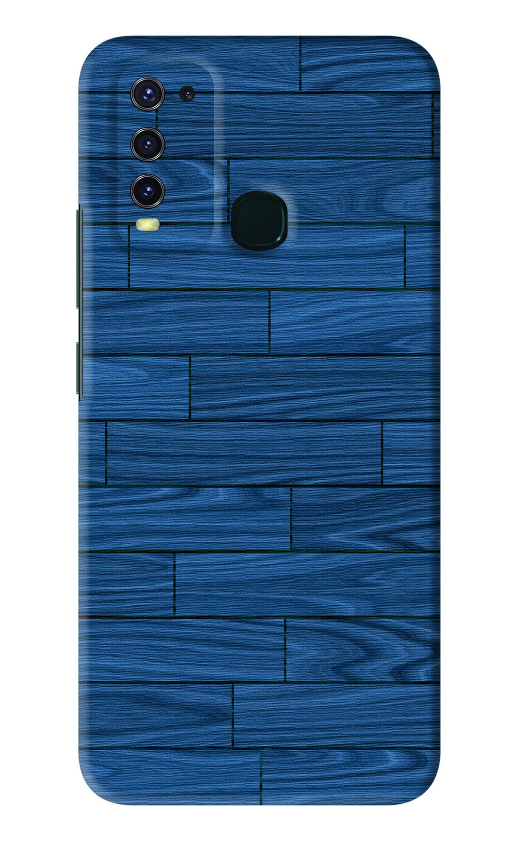 Blue Wooden Texture Vivo Y30 Back Skin Wrap