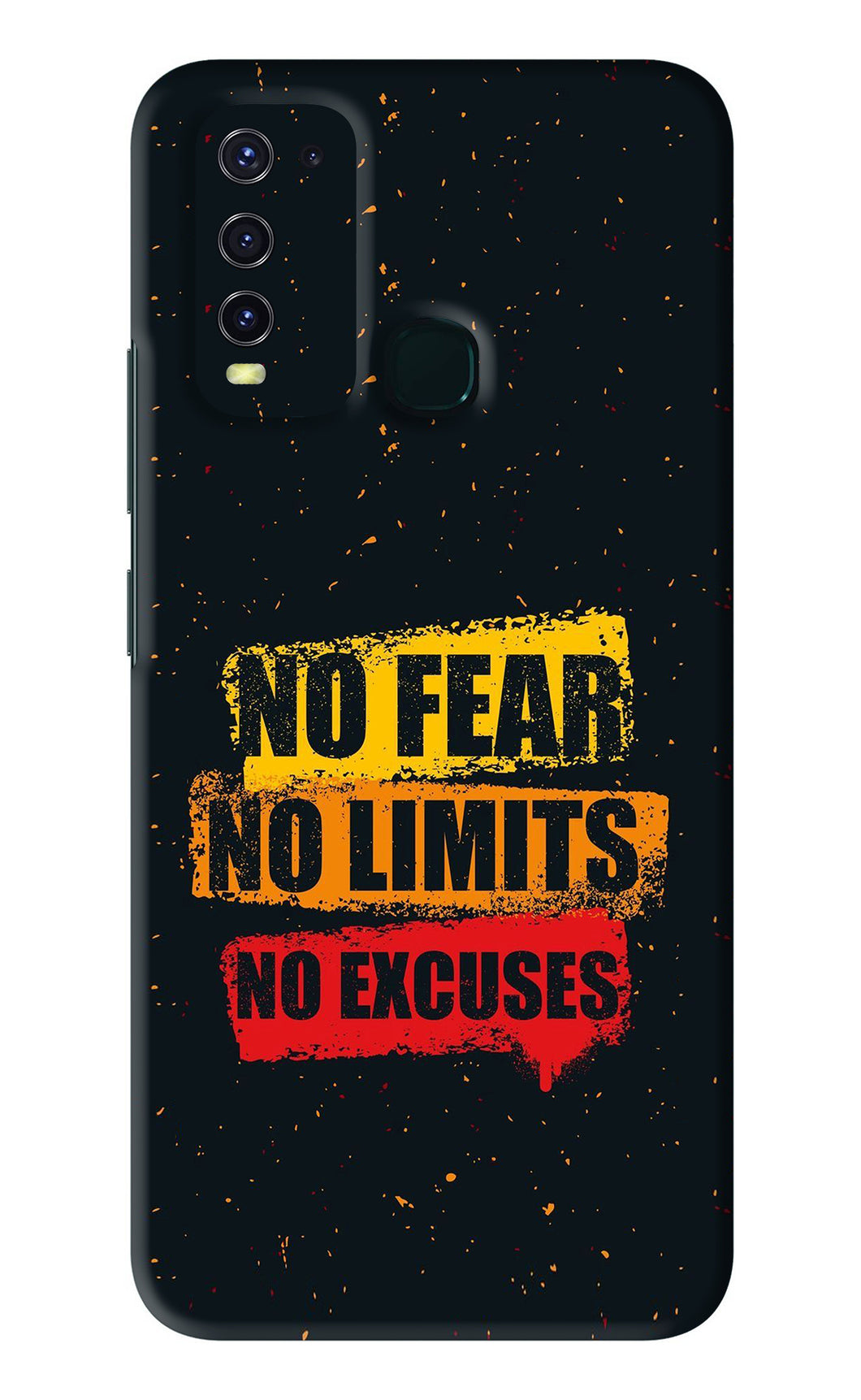 No Fear No Limits No Excuses Vivo Y30 Back Skin Wrap