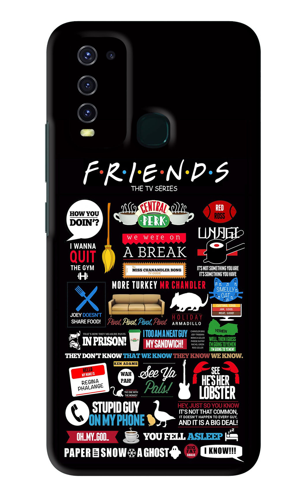 FRIENDS Vivo Y30 Back Skin Wrap