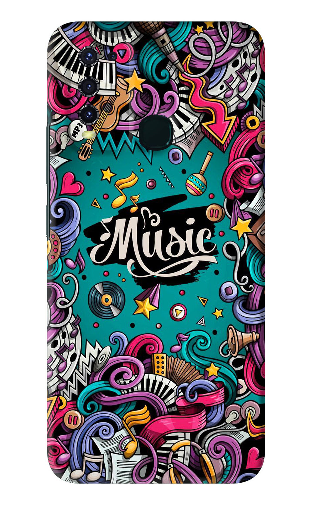 Music Graffiti Vivo Y30 Back Skin Wrap