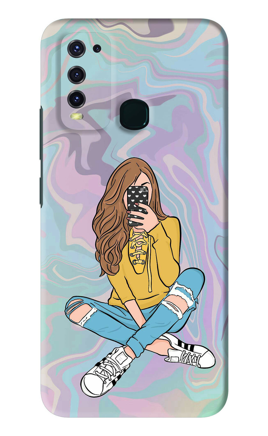 Selfie Girl Vivo Y30 Back Skin Wrap
