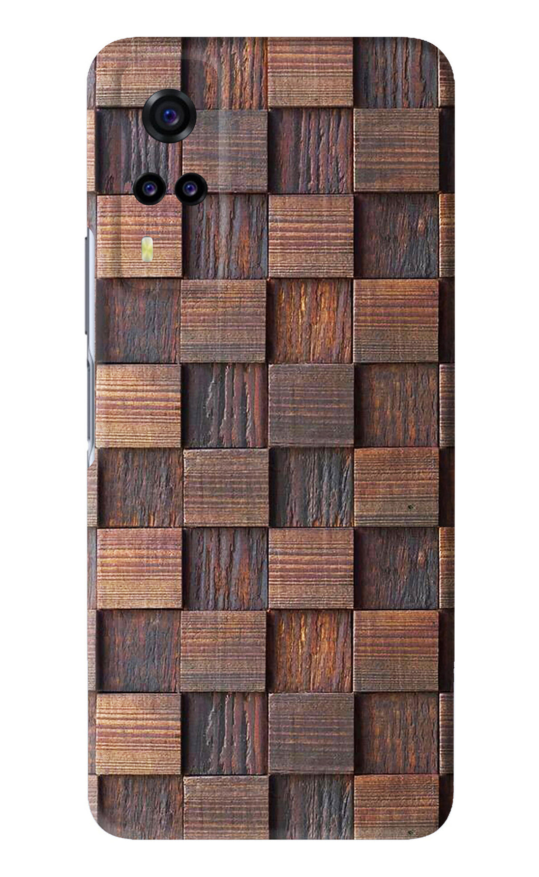 Wooden Cube Design Vivo Y31 Back Skin Wrap