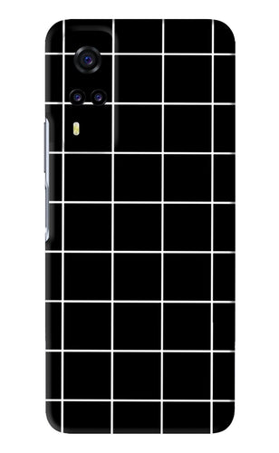 White Grid Vivo Y31 Back Skin Wrap
