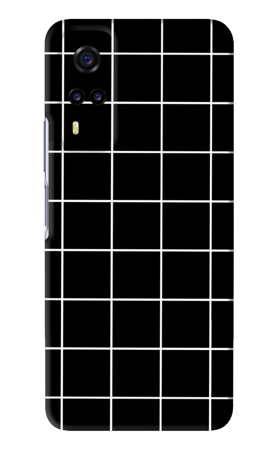 White Grid Vivo Y31 Back Skin Wrap