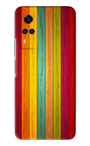 Multicolor Wooden Vivo Y31 Back Skin Wrap