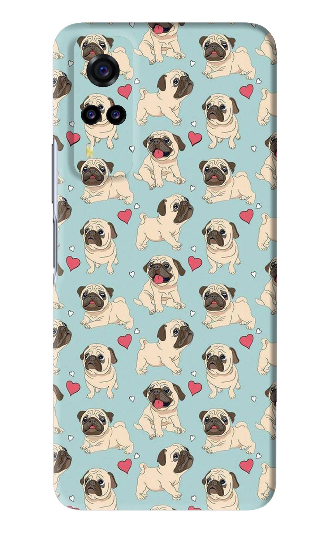 Pug Dog Vivo Y31 Back Skin Wrap
