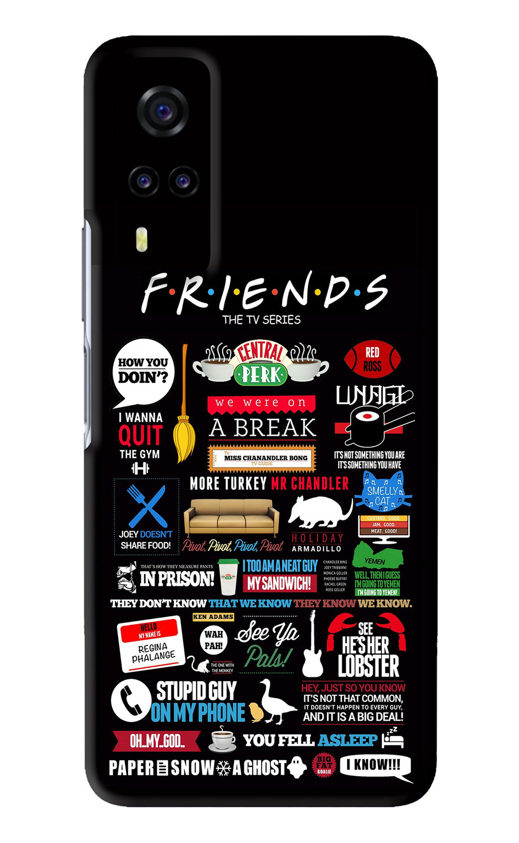 FRIENDS Vivo Y31 Back Skin Wrap