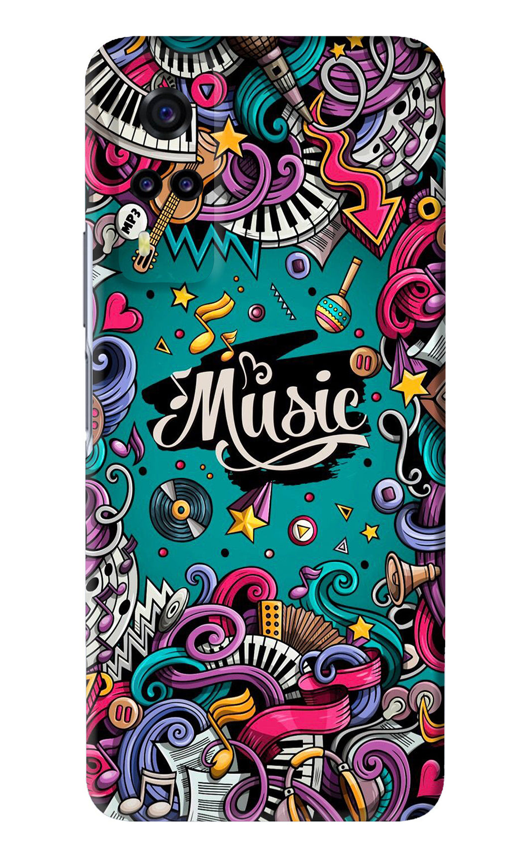 Music Graffiti Vivo Y31 Back Skin Wrap