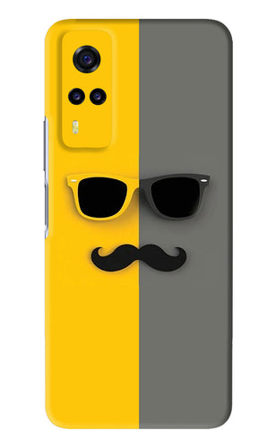 Sunglasses with Mustache Vivo Y31 Back Skin Wrap