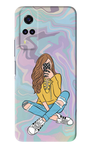 Selfie Girl Vivo Y31 Back Skin Wrap