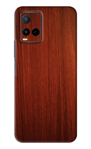 Wooden Plain Pattern Vivo Y33S Back Skin Wrap