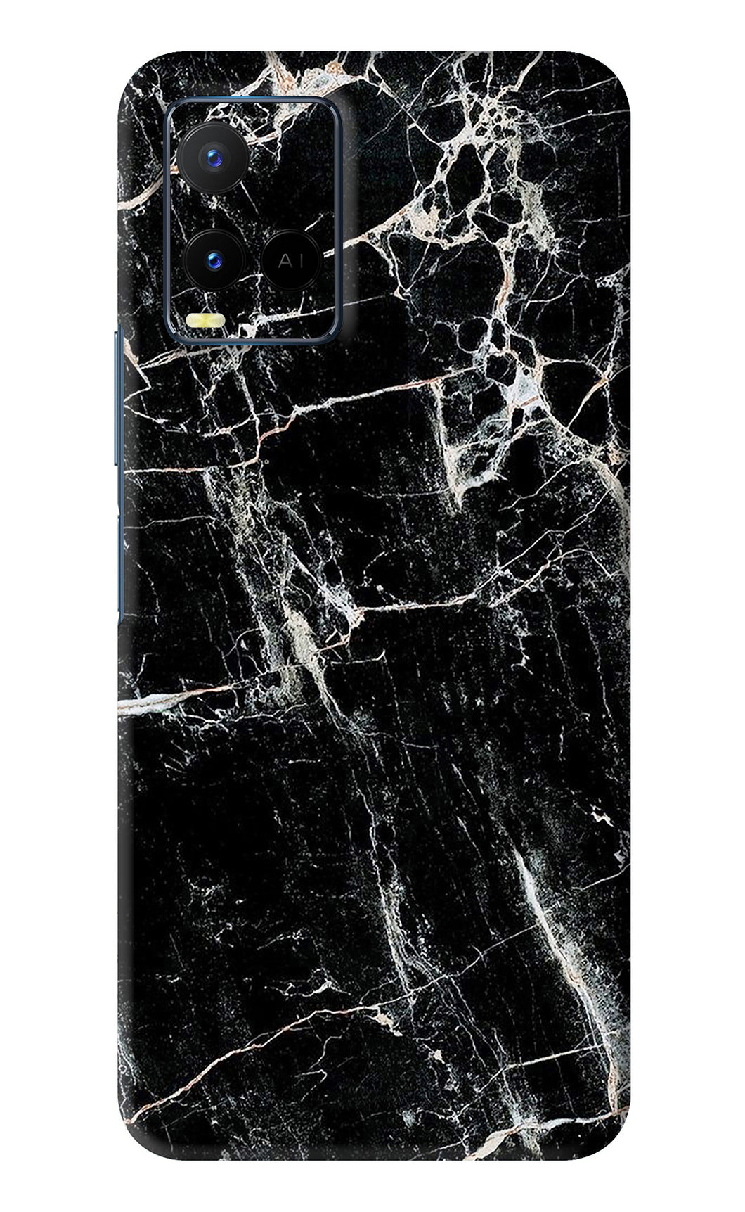 Black Marble Texture 1 Vivo Y33S Back Skin Wrap