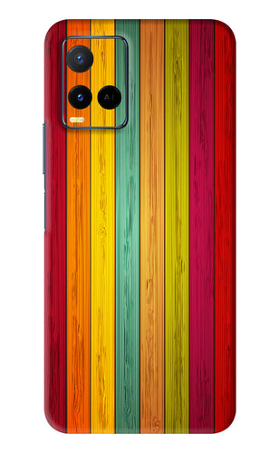 Multicolor Wooden Vivo Y33S Back Skin Wrap