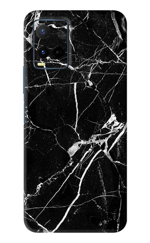Black Marble Texture 2 Vivo Y33S Back Skin Wrap