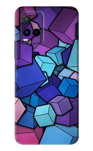 Cubic Abstract Vivo Y33S Back Skin Wrap