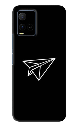 Paper Plane White Vivo Y33S Back Skin Wrap