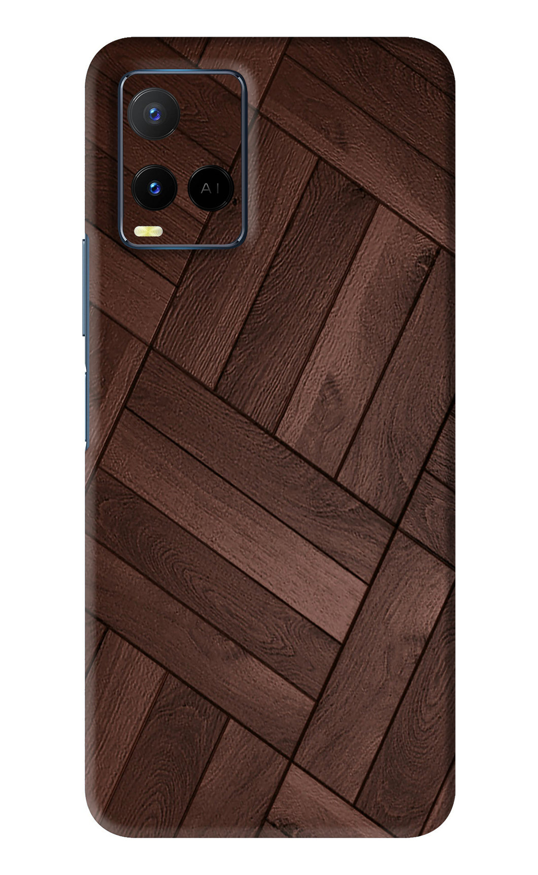 Wooden Texture Design Vivo Y33S Back Skin Wrap