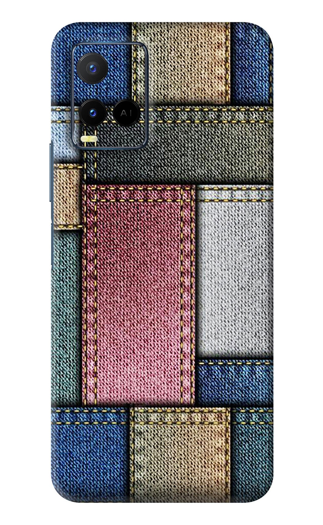 Multicolor Jeans Vivo Y33S Back Skin Wrap