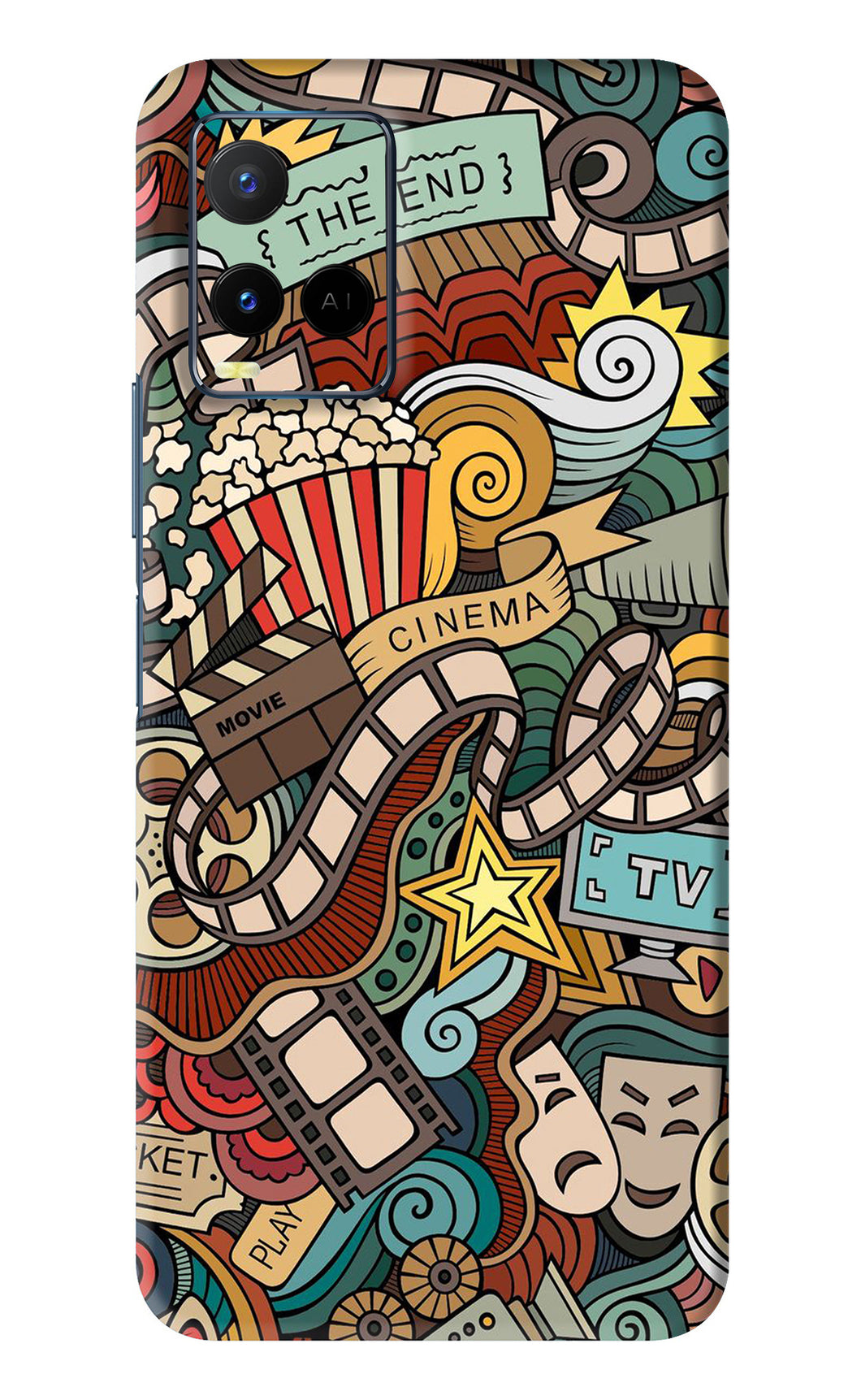 Cinema Abstract Vivo Y33S Back Skin Wrap