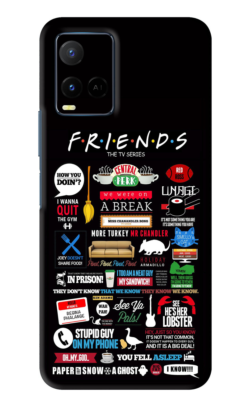FRIENDS Vivo Y33S Back Skin Wrap