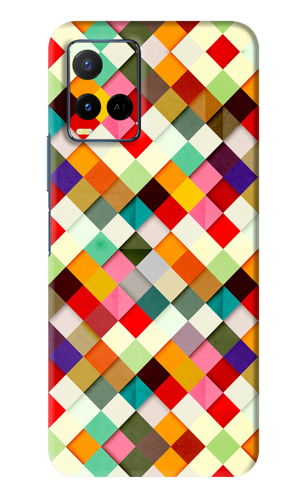 Geometric Abstract Colorful Vivo Y33S Back Skin Wrap
