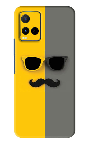 Sunglasses with Mustache Vivo Y33S Back Skin Wrap