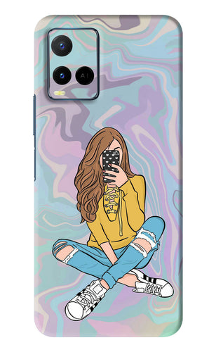 Selfie Girl Vivo Y33S Back Skin Wrap