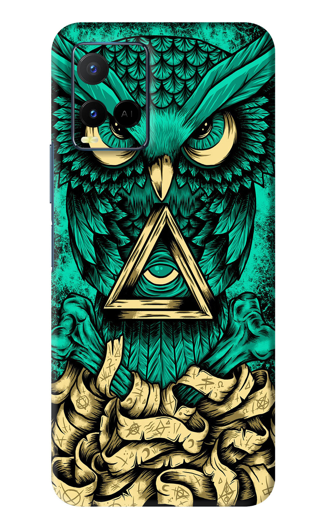 Green Owl Vivo Y33S Back Skin Wrap
