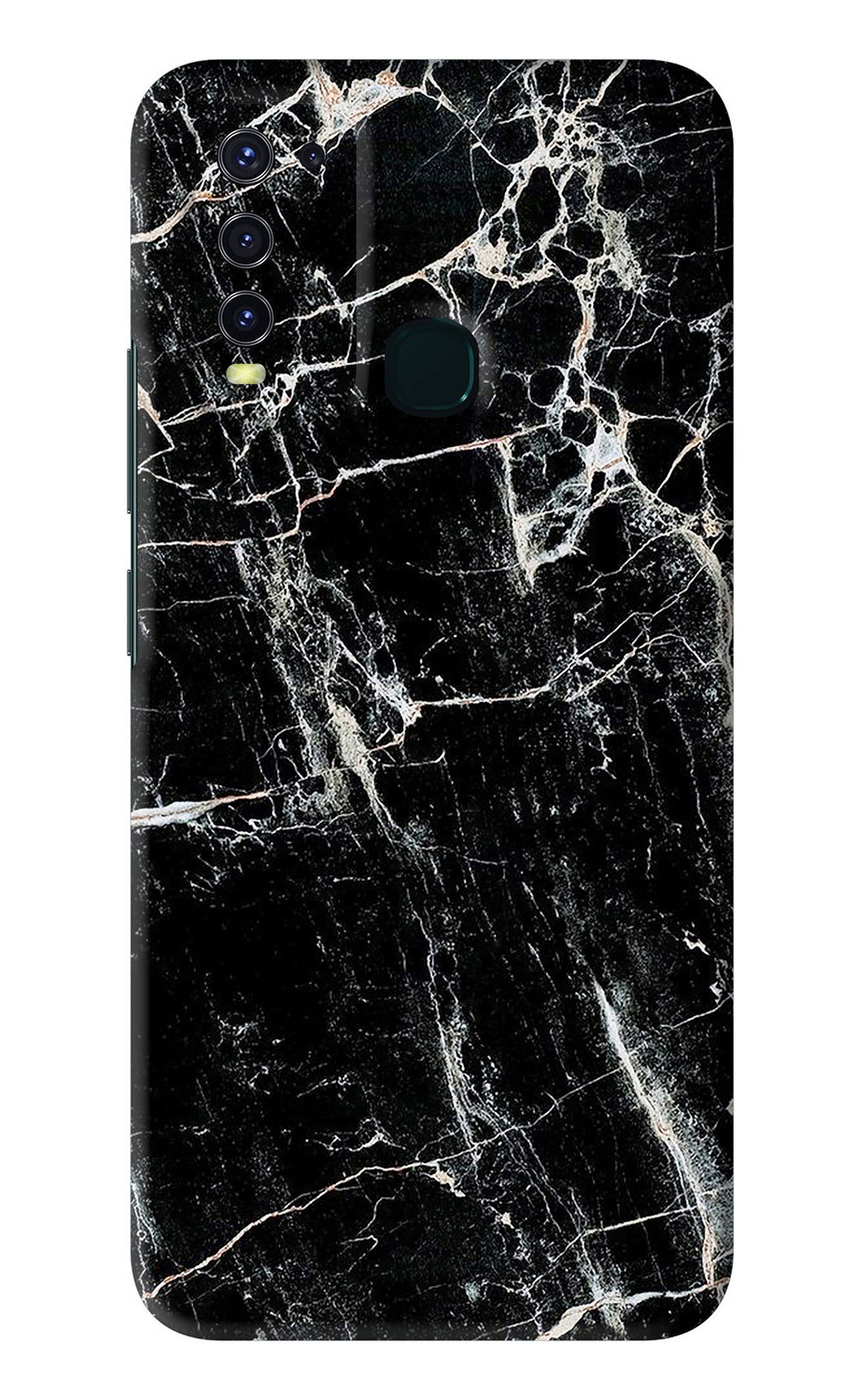 Black Marble Texture 1 Vivo Y50 Back Skin Wrap