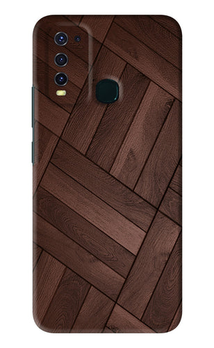 Wooden Texture Design Vivo Y50 Back Skin Wrap