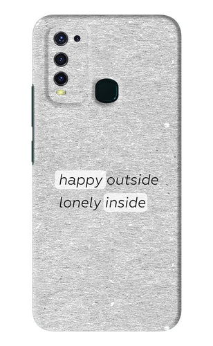 Happy Outside Lonely Inside Vivo Y50 Back Skin Wrap