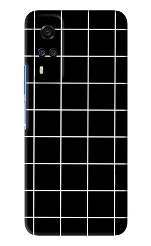 White Grid Vivo Y51 Back Skin Wrap