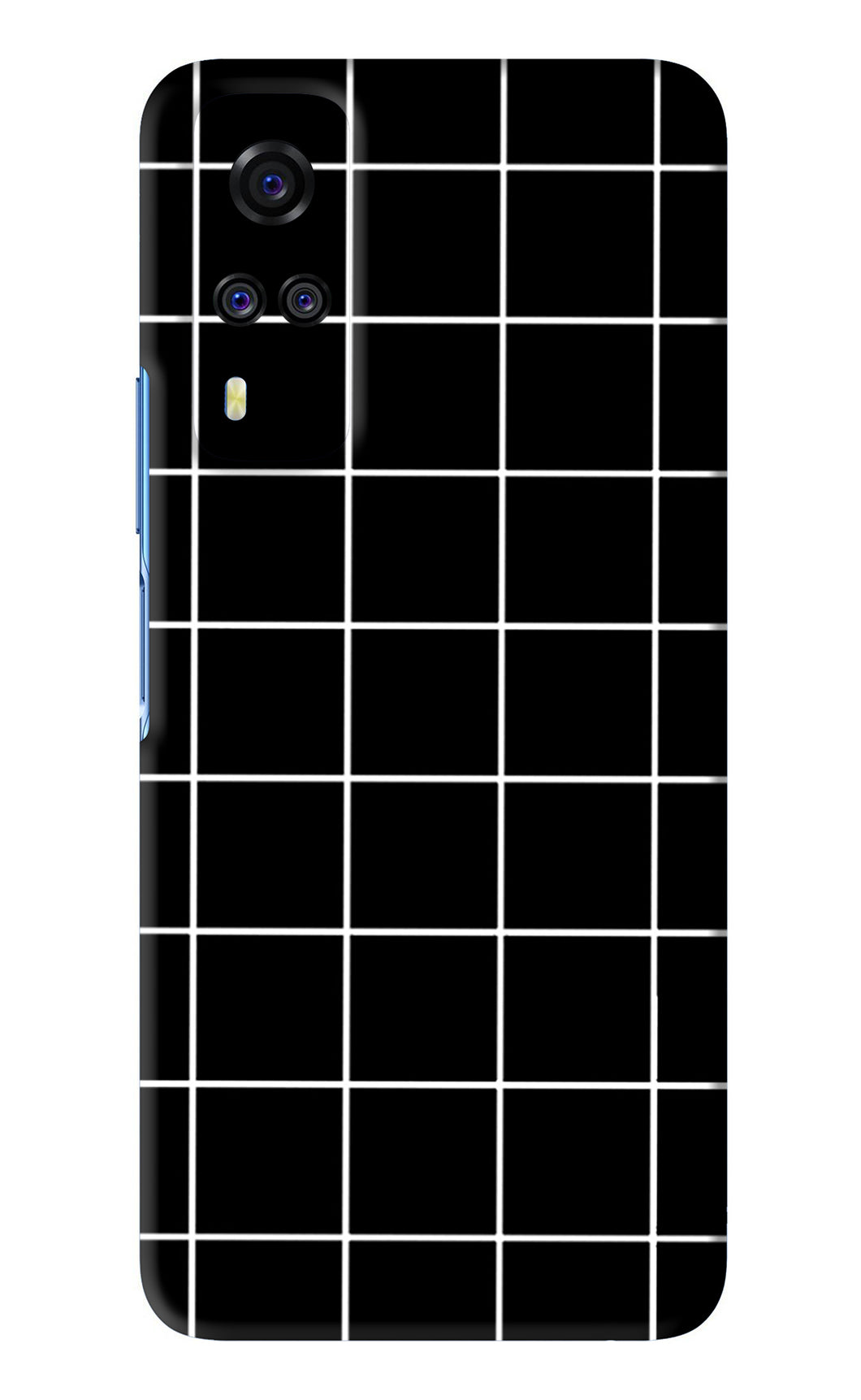 White Grid Vivo Y51 Back Skin Wrap