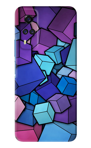 Cubic Abstract Vivo Y51 Back Skin Wrap