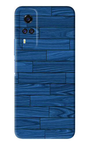 Blue Wooden Texture Vivo Y51 Back Skin Wrap