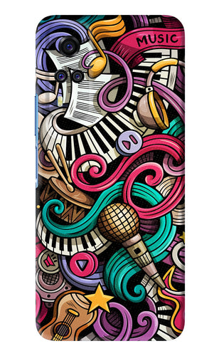 Music Abstract Vivo Y51 Back Skin Wrap