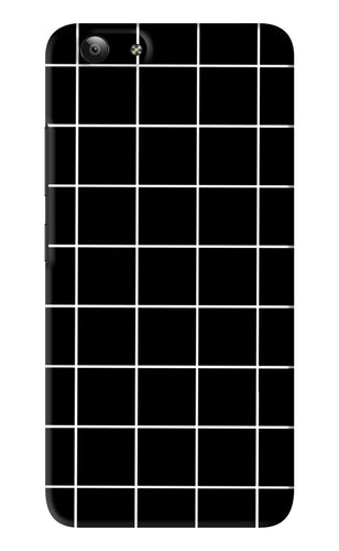 White Grid Vivo Y53 Back Skin Wrap